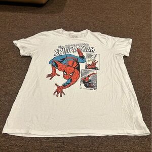 EUC Mens XXL Marvel White Tee The Amazing Spiderman top shirt Short sleeve